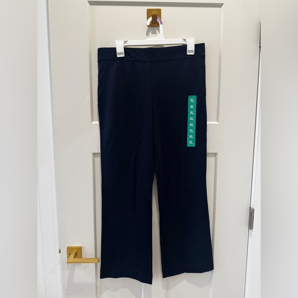 NWT Felina wide leg Navy Blue Pants size XL crop